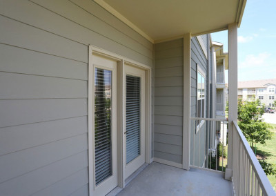 Exterior view of a private balcony at the Villages at Ben White